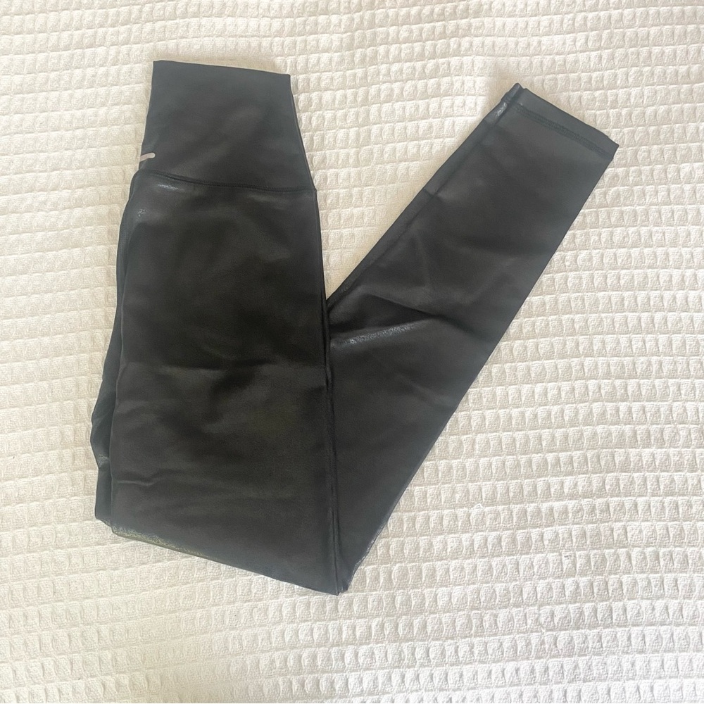aerie black hi-rise sheen leggings size Small